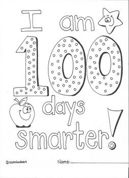 100 days coloring page