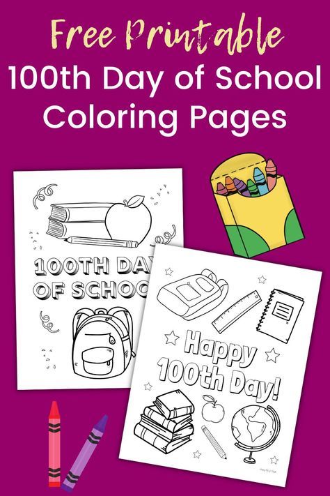 100 days of school coloring page pdf