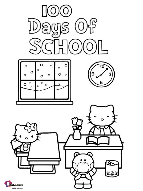 100th day of school coloring activity