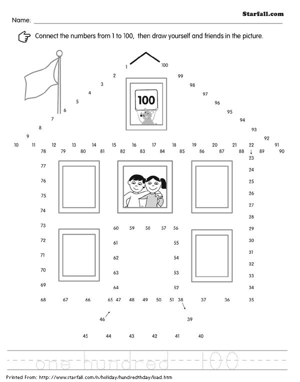 100th day of school coloring free