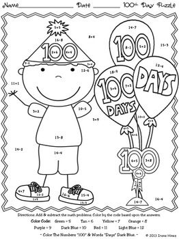 100th day of school coloring sheet pdf