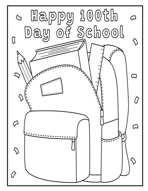 100th day of school coloring