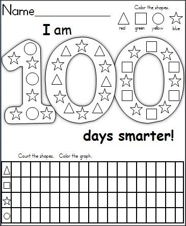 100th day printables