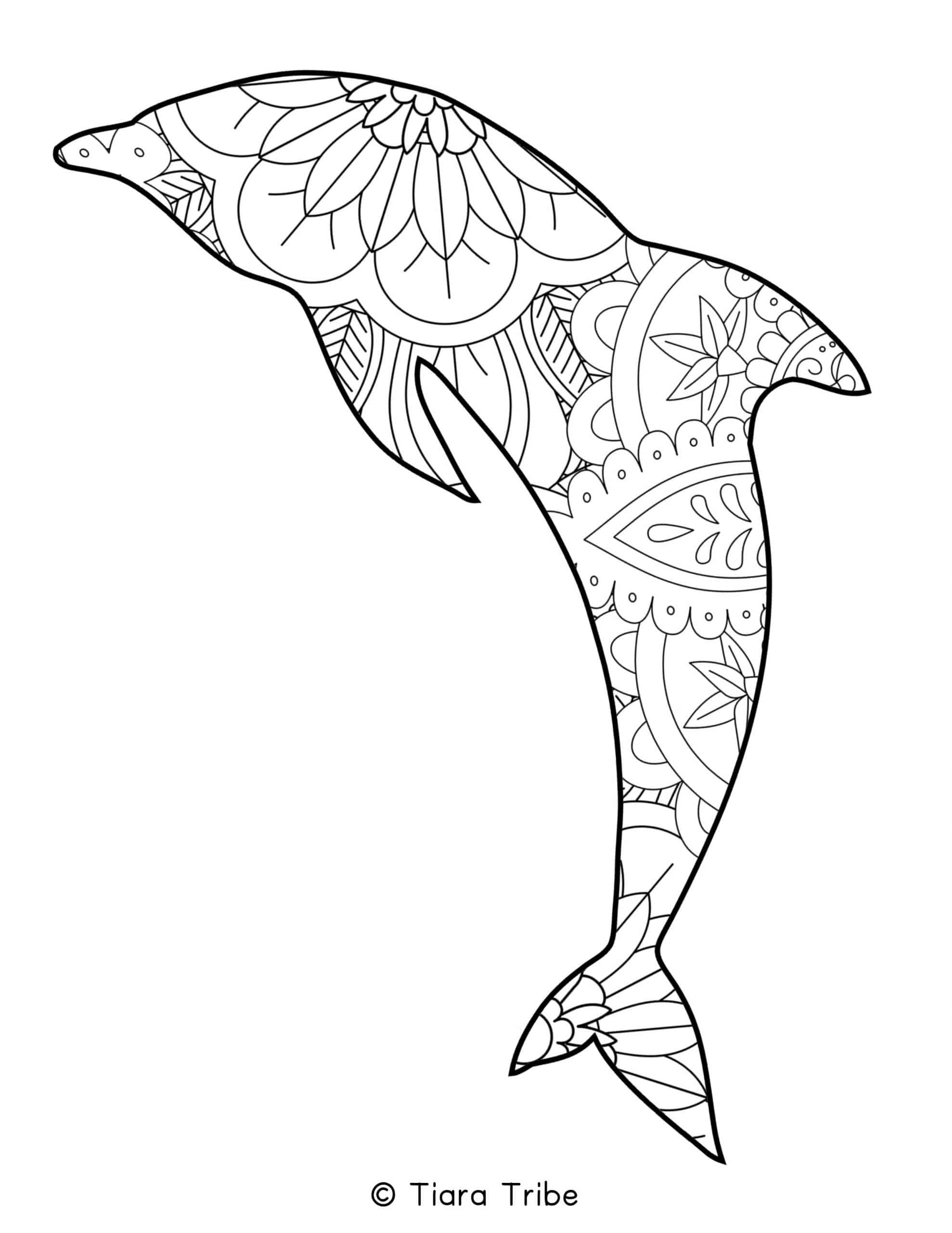 33 Adult Coloring Pages Dolphin