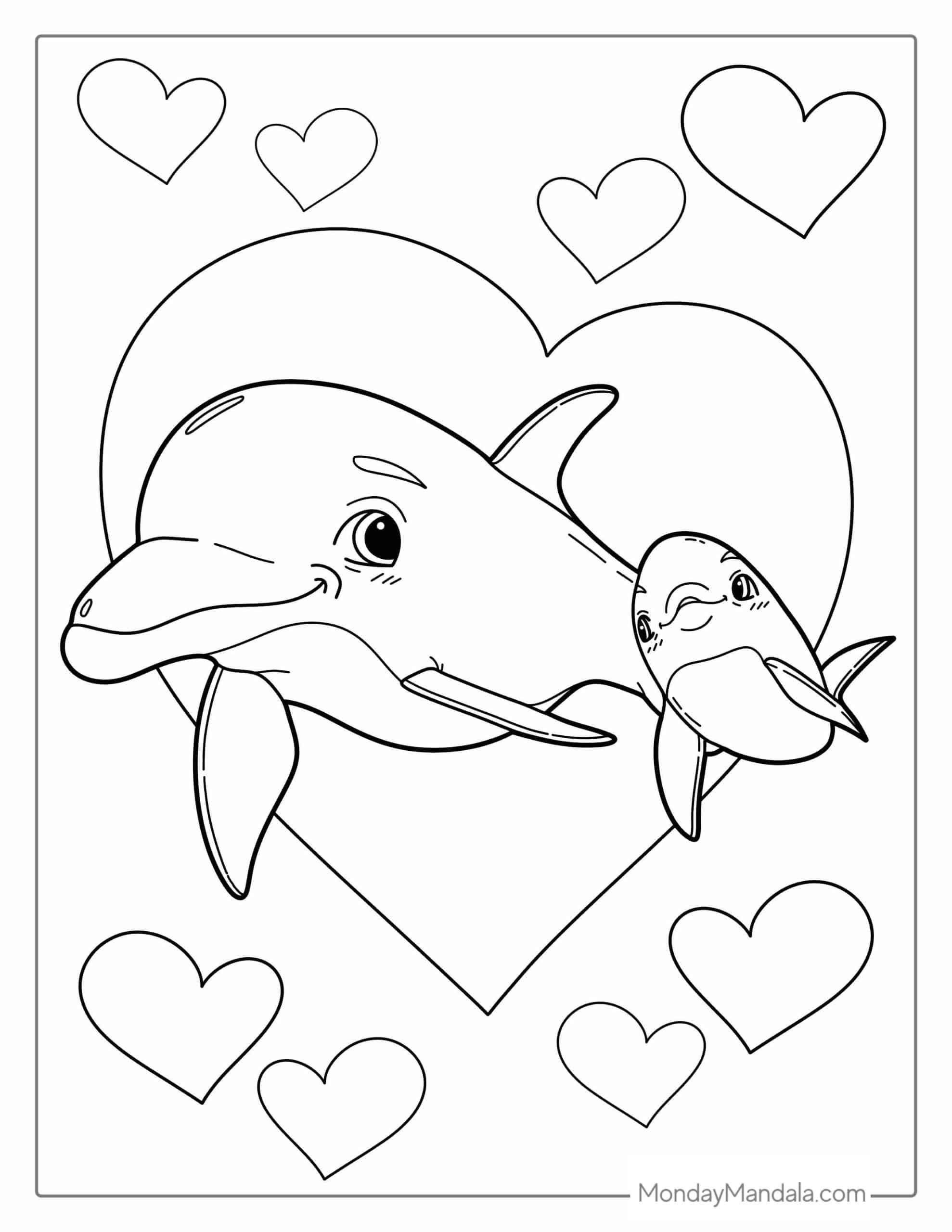 33 Coloring Page Dolphins