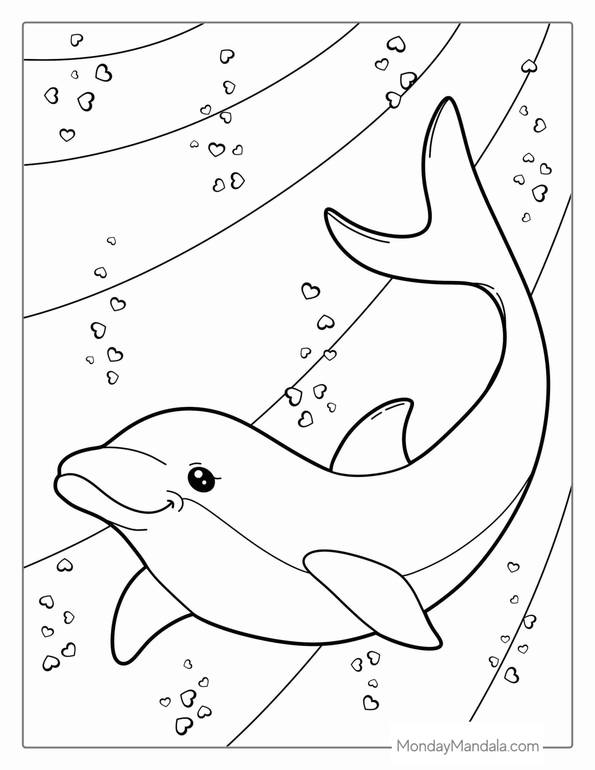 33 Coloring Pages Dolphins