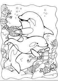 33 Cute Dolphin Colouring Pages