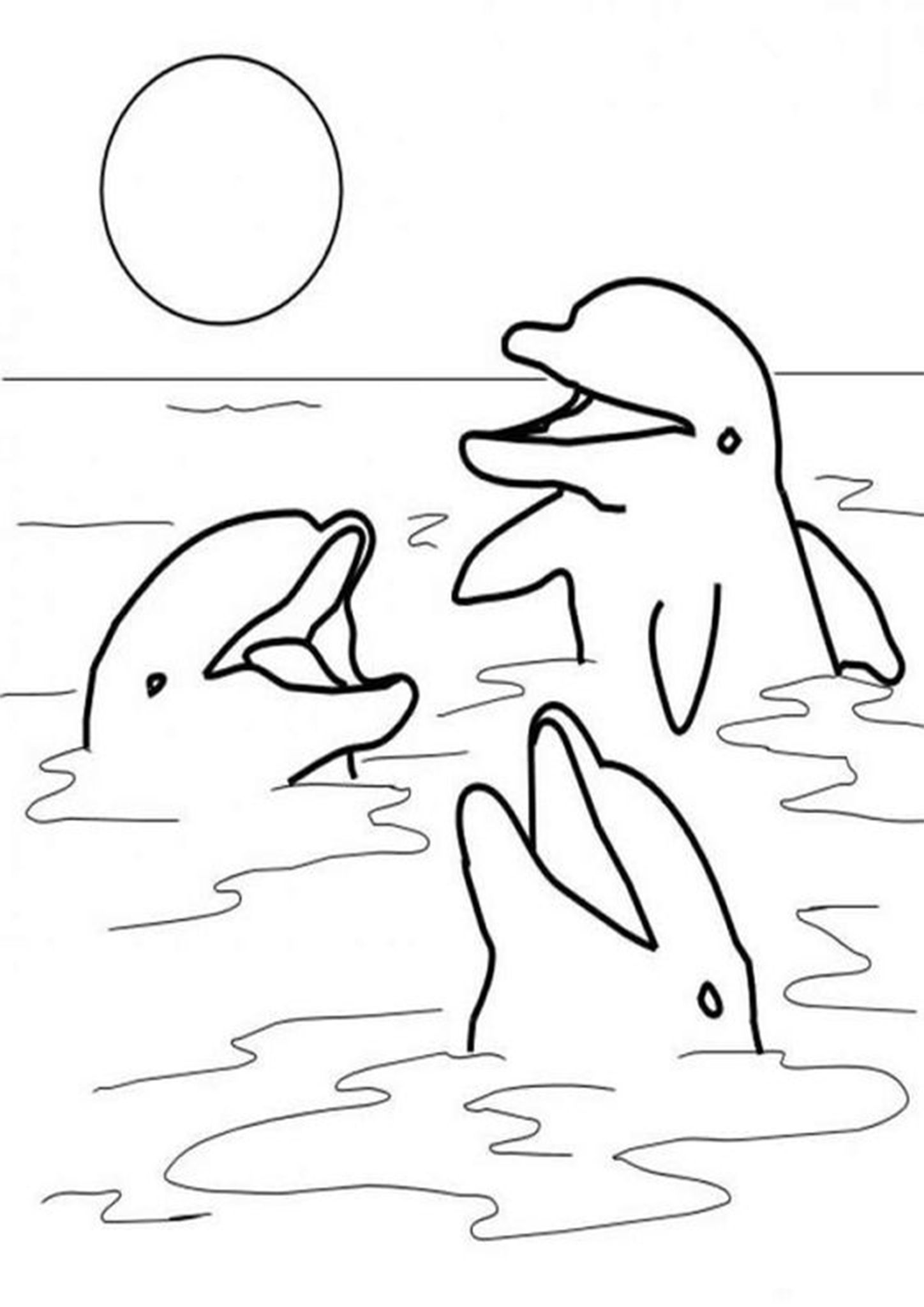 33 Dolphin Coloring Page Printable