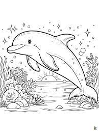 33 Mermaid And Dolphin Coloring Pages Printable