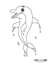 33 Unicorn Dolphin Coloring Page