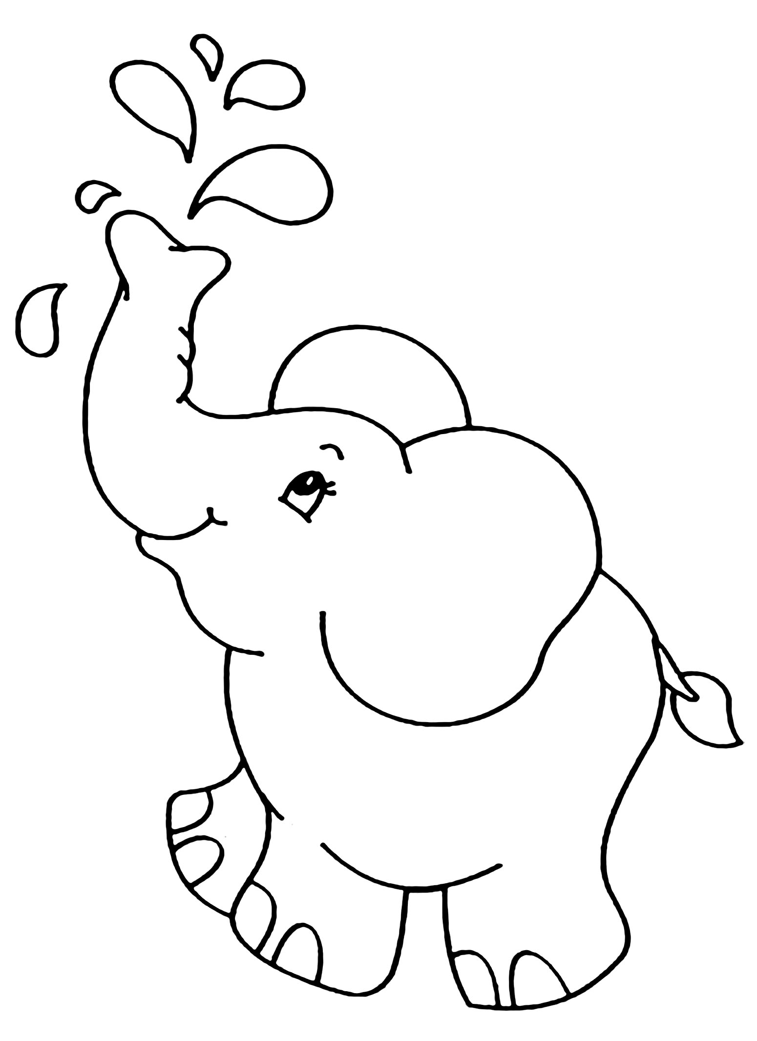 Baby Elephant Coloring Pages Free Printable 105