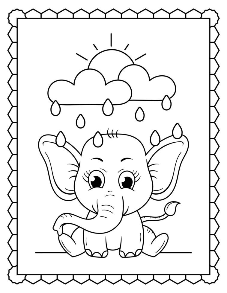 Baby Elephant Coloring Pages Free Printable 113