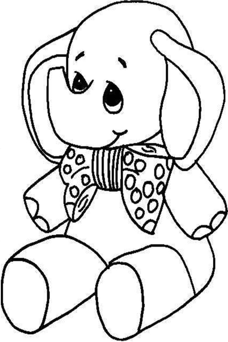 Baby Elephant Coloring Pages Free Printable 115