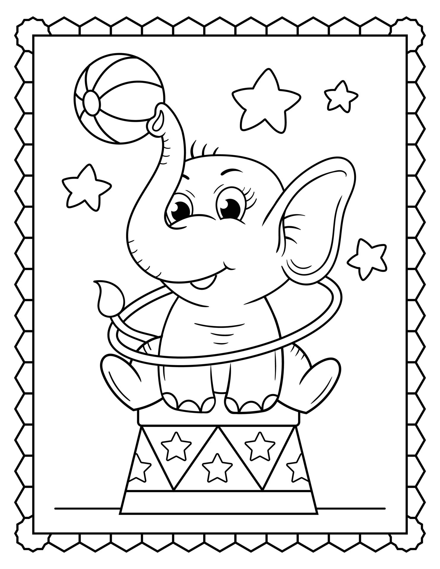 Baby Elephant Coloring Pages Free Printable 117