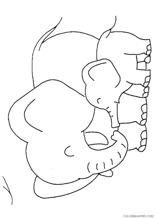 Baby Elephant Coloring Pages Free Printable 118