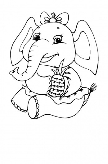 Baby Elephant Coloring Pages Free Printable 12