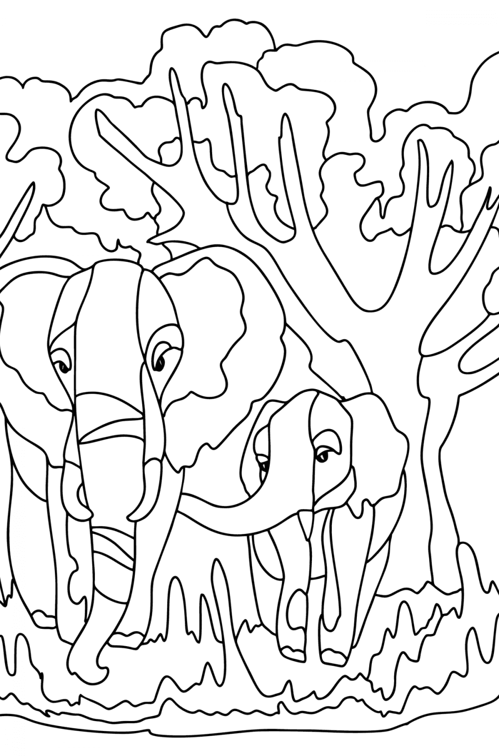 Baby Elephant Coloring Pages Free Printable 121