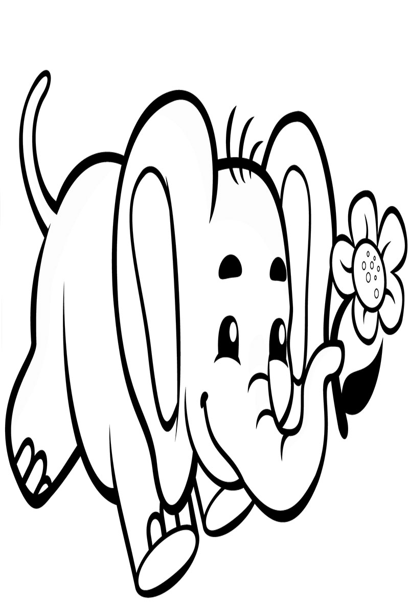 Baby Elephant Coloring Pages Free Printable 125