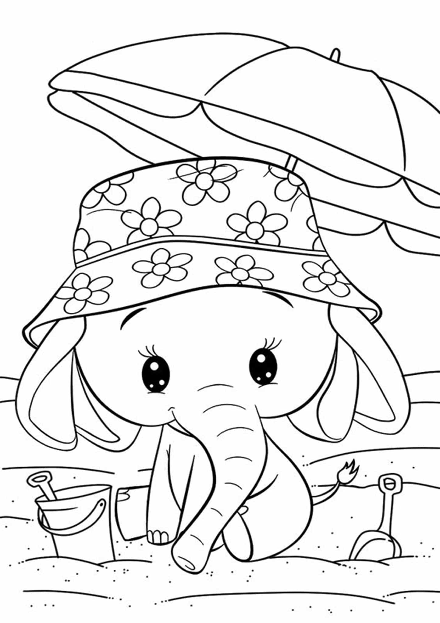 Baby Elephant Coloring Pages Free Printable 126