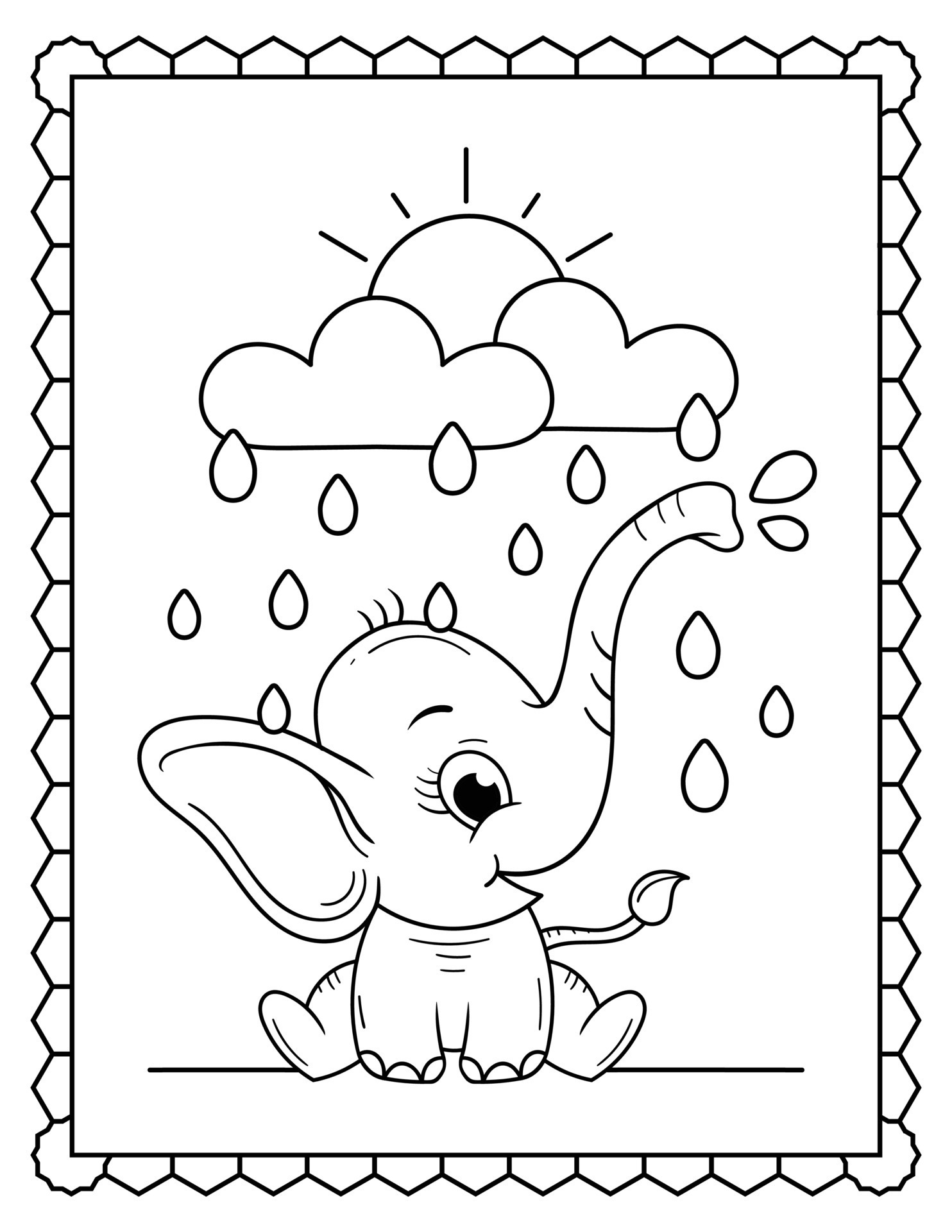 Baby Elephant Coloring Pages Free Printable 127