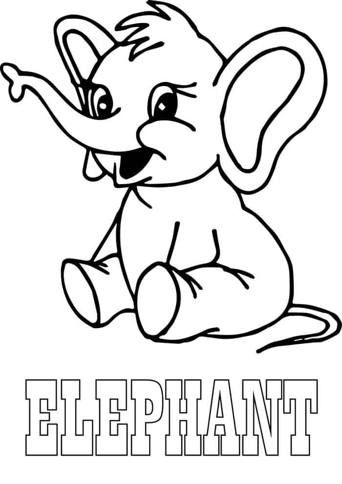 Baby Elephant Coloring Pages Free Printable 128