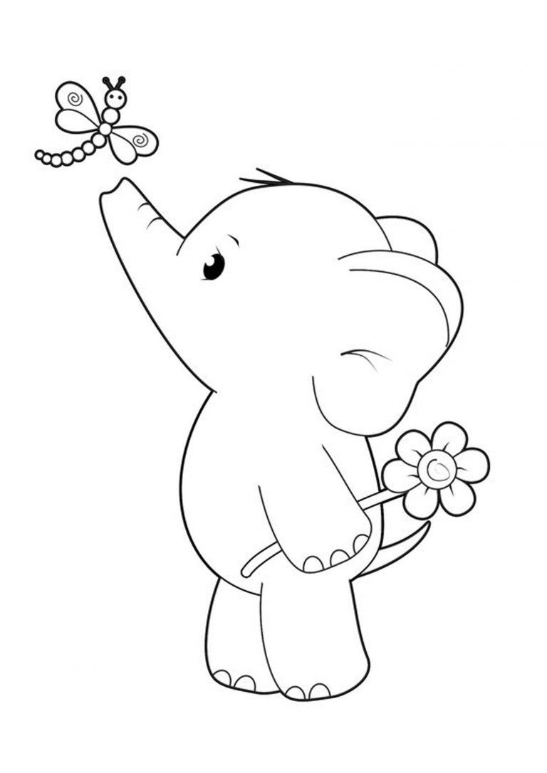 Baby Elephant Coloring Pages Free Printable 131