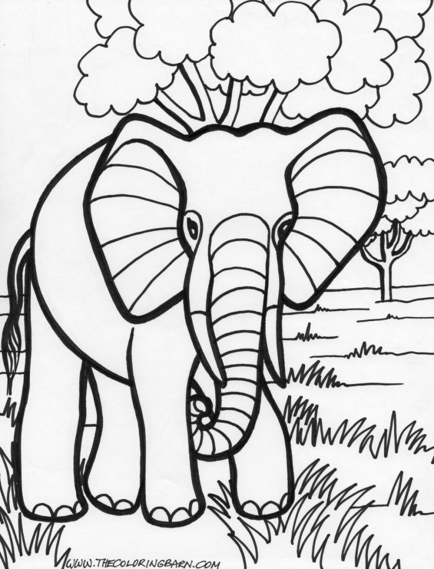 Baby Elephant Coloring Pages Free Printable 135