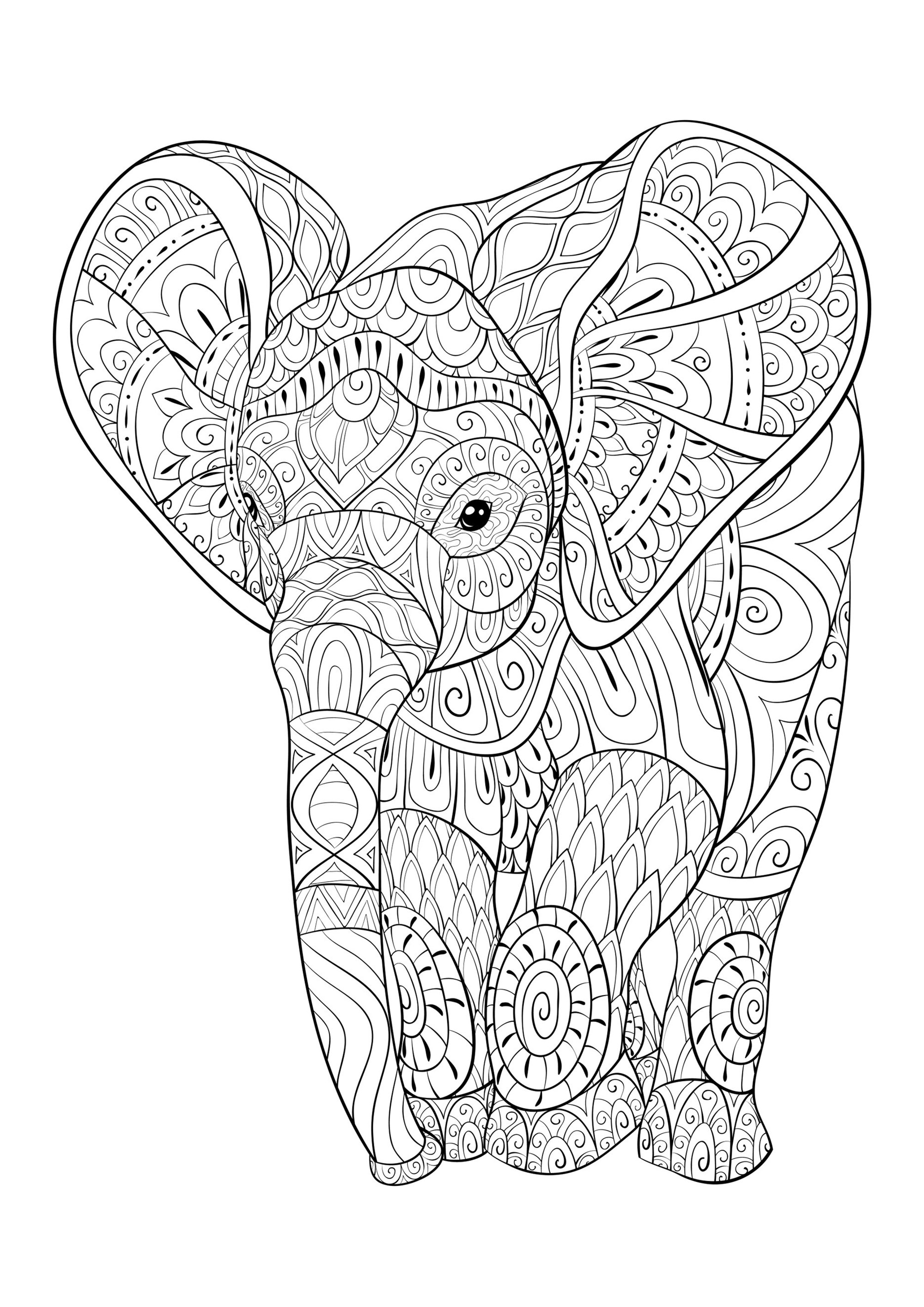 Baby Elephant Coloring Pages Free Printable 151