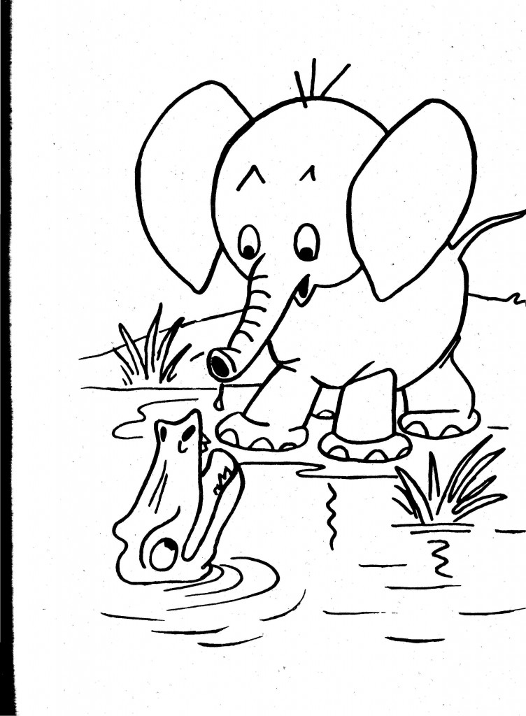 Baby Elephant Coloring Pages Free Printable 17