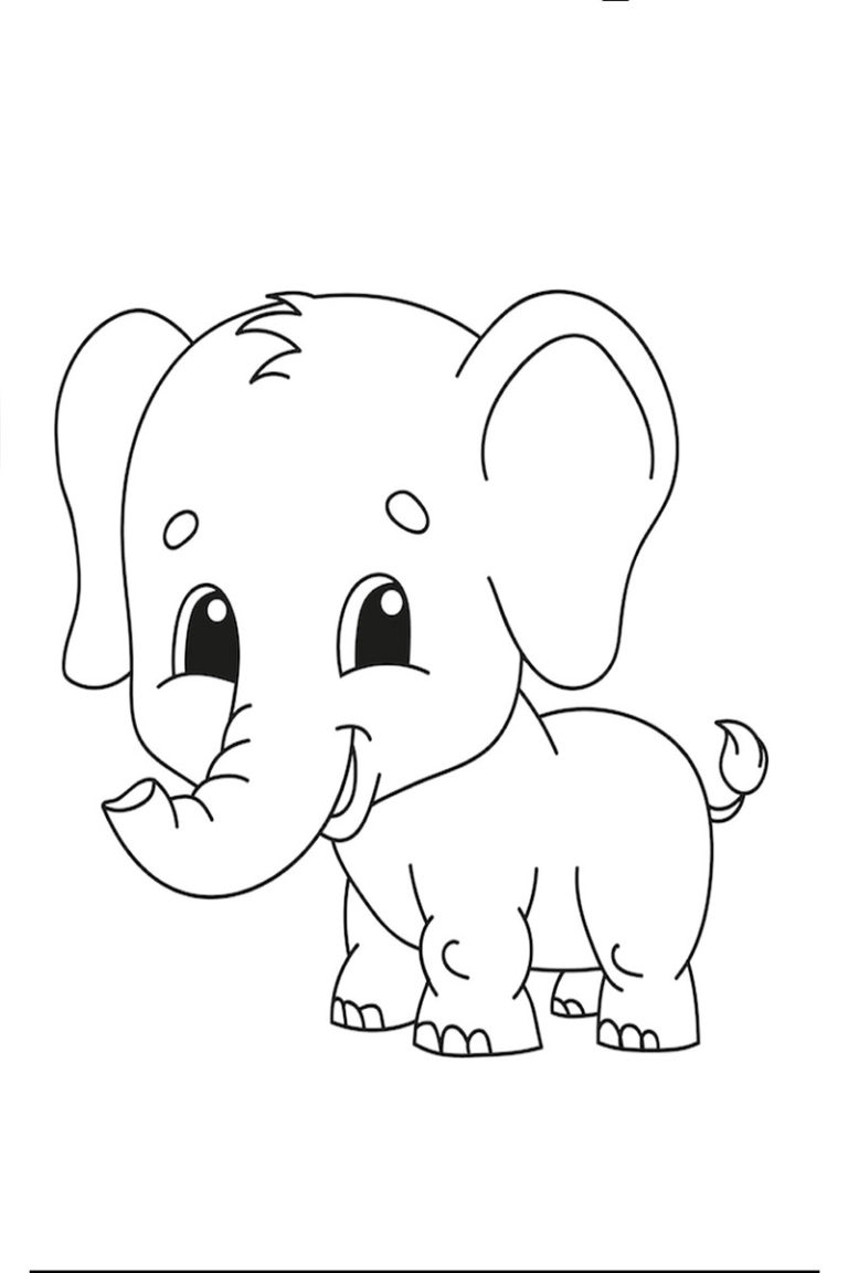 Baby Elephant Coloring Pages Free Printable 21