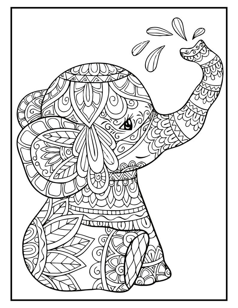 Baby Elephant Coloring Pages Free Printable 22