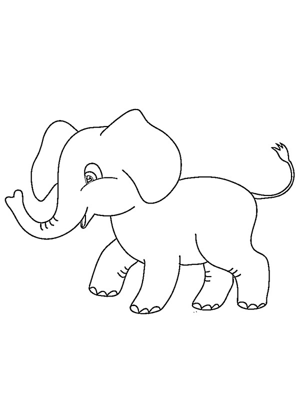 Baby Elephant Coloring Pages Free Printable 23