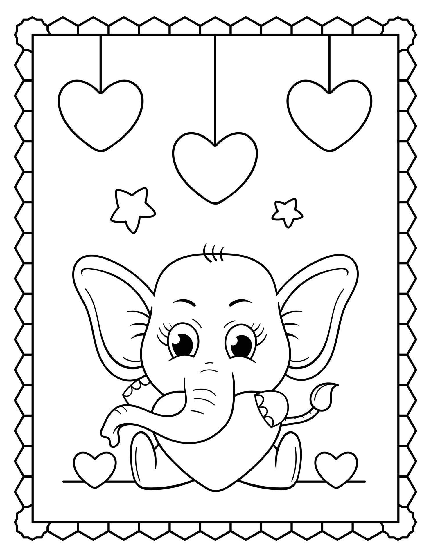 Baby Elephant Coloring Pages Free Printable 25