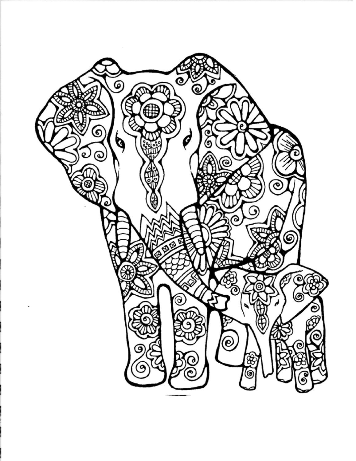 Baby Elephant Coloring Pages Free Printable 29