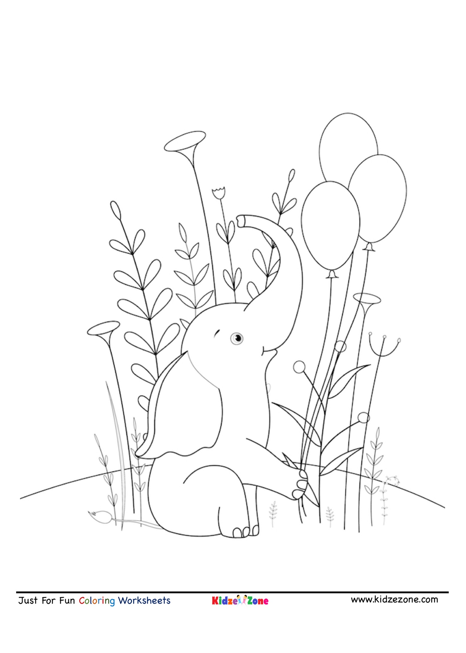 Baby Elephant Coloring Pages Free Printable 32