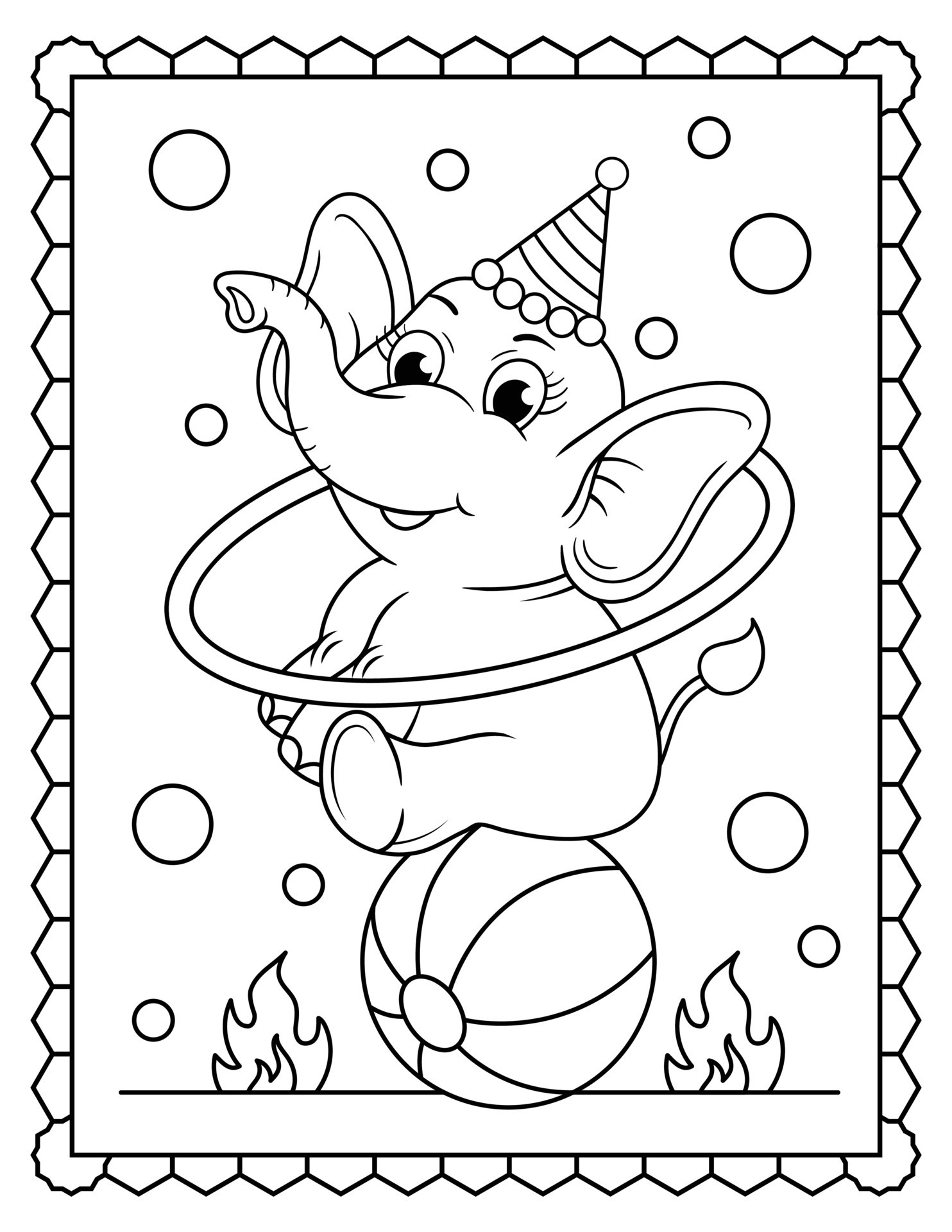 Baby Elephant Coloring Pages Free Printable 34