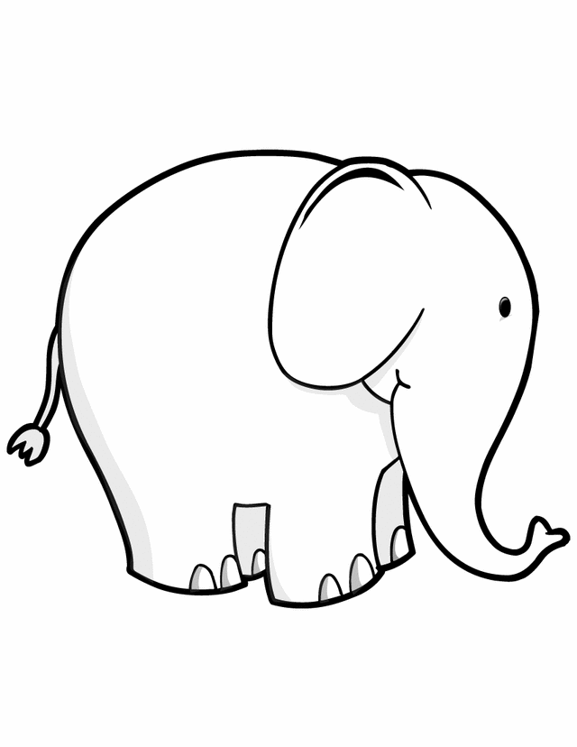 Baby Elephant Coloring Pages Free Printable 39