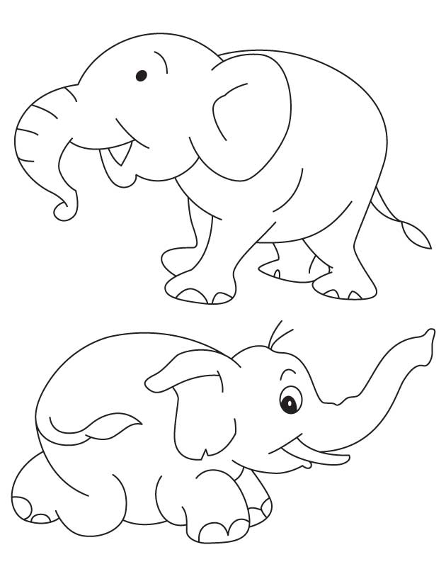 Baby Elephant Coloring Pages Free Printable 45