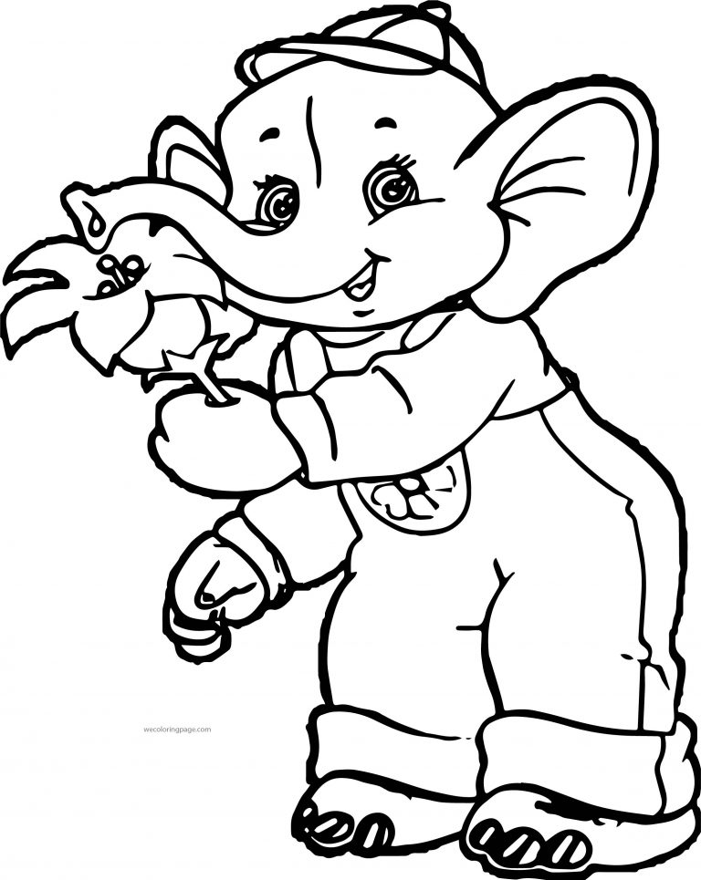 Baby Elephant Coloring Pages Free Printable 51