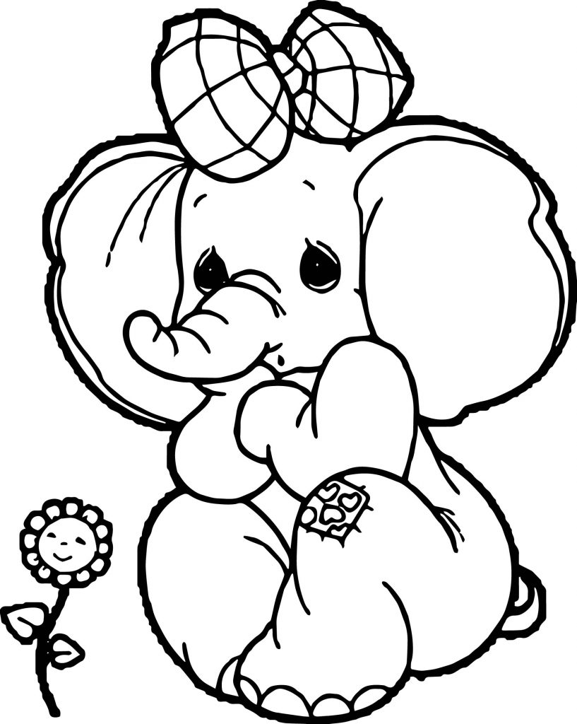 Baby Elephant Coloring Pages Free Printable 54