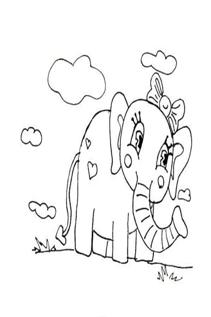 Baby Elephant Coloring Pages Free Printable 62