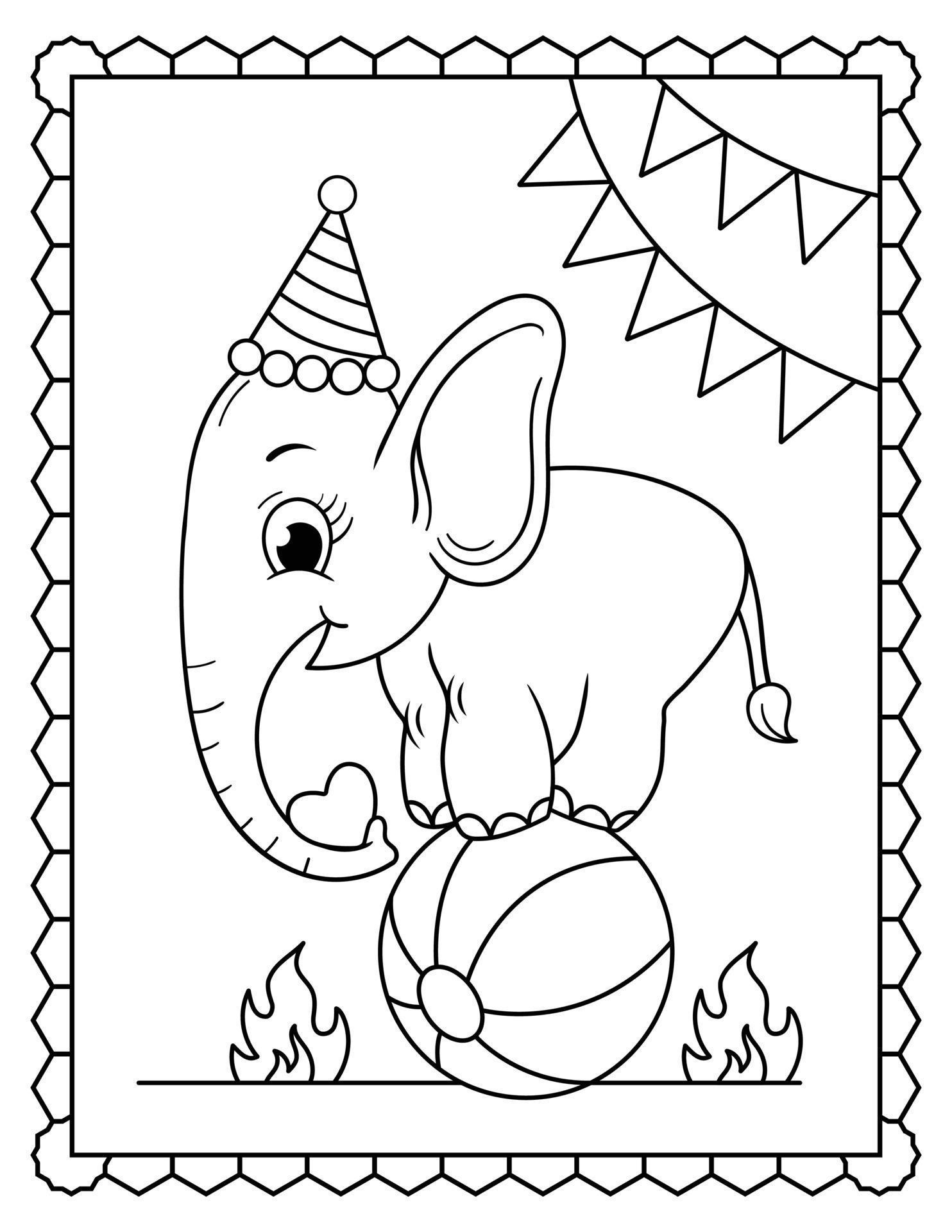 Baby Elephant Coloring Pages Free Printable 65