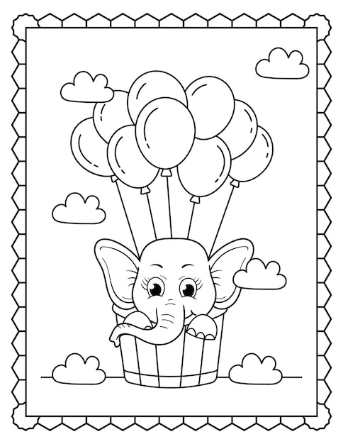 Baby Elephant Coloring Pages Free Printable 68