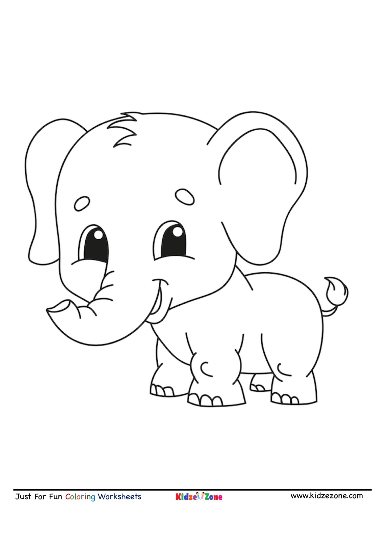 Baby Elephant Coloring Pages Free Printable 73