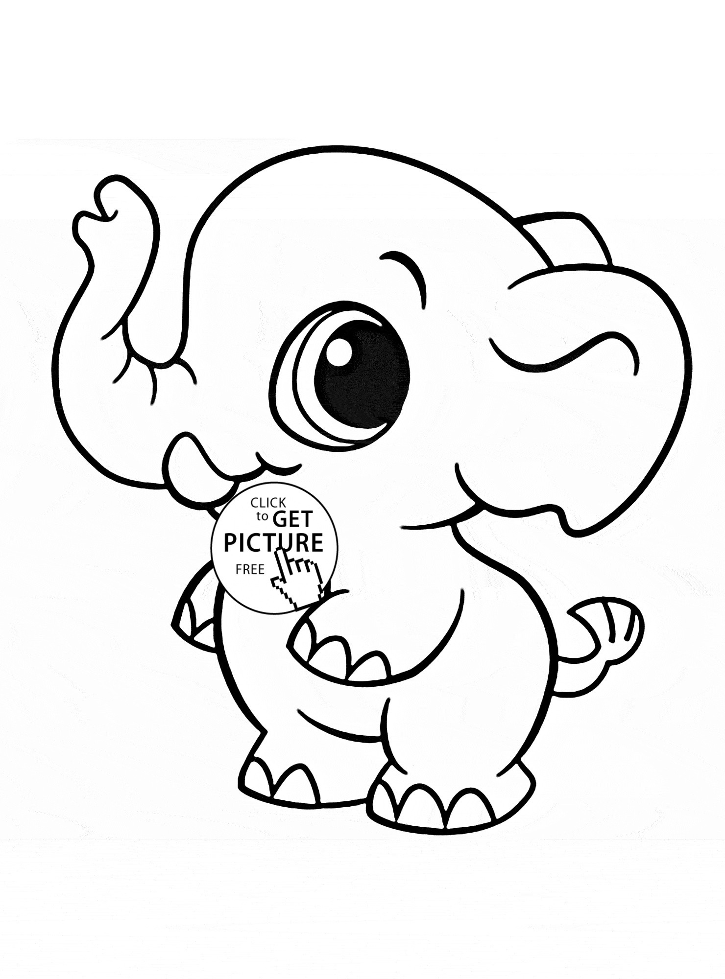 Baby Elephant Coloring Pages Free Printable 76