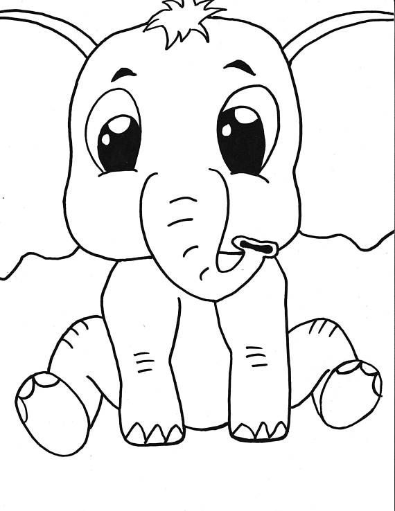 Baby Elephant Coloring Pages Free Printable 78