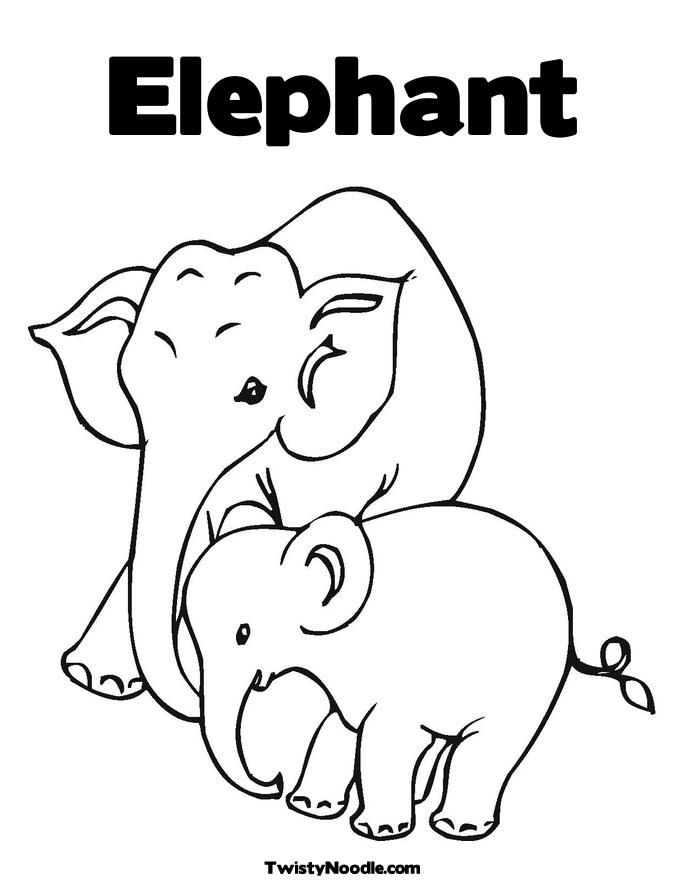 Baby Elephant Coloring Pages Free Printable 83