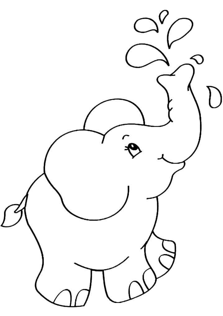 Baby Elephant Coloring Pages Free Printable 92