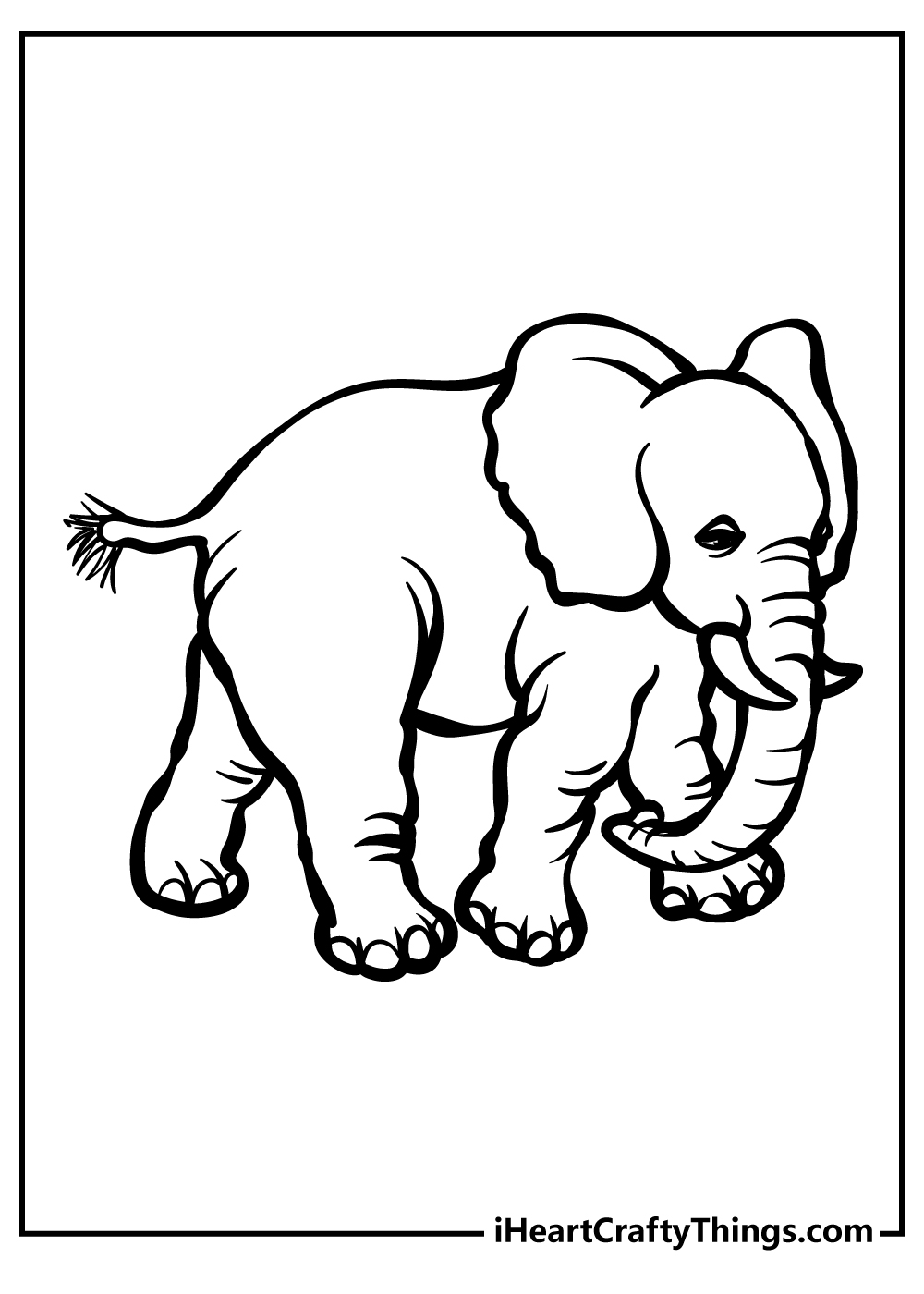 Baby Elephant Coloring Pages Free Printable 96