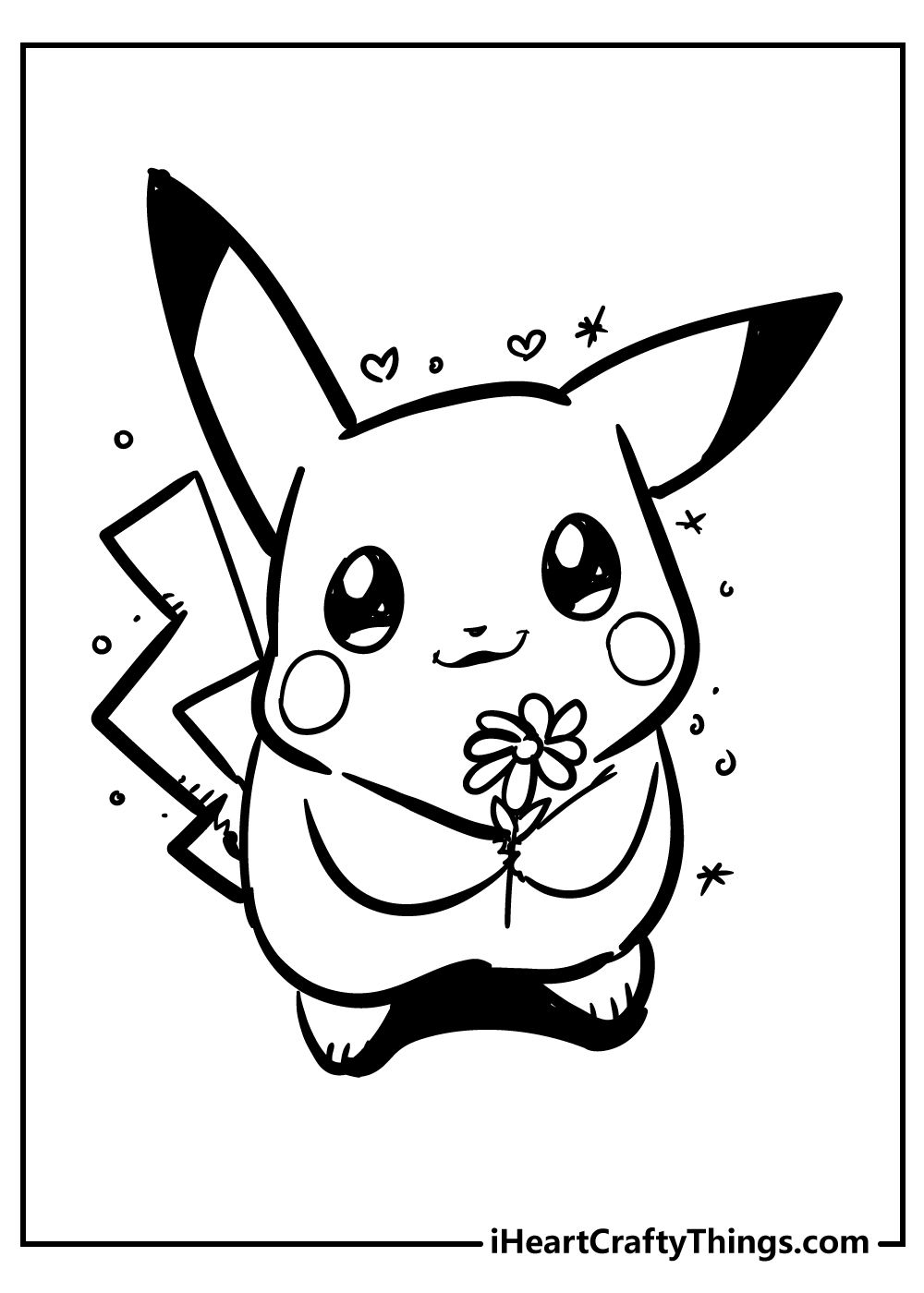 chubby pikachu coloring page